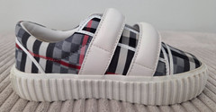 Burberry Kids Mark Check Low-Top Gingham Check Pattern Sneakers Size 30 US 12.5