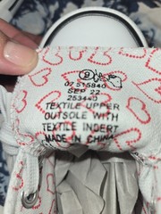 Peanuts® Snoopy White Canvas/Hearts Lace-Up Sneakers Toddler Size 9