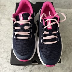 Under Armour Surge 4 Big Kids‘ Running Shoes Pink Navy Girl Youth 6 Lace Up