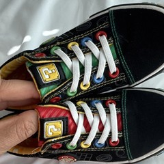 Ground Up Super Mario Black Multicolor Sneakers Unisex Kids Size 12 Lace-Up