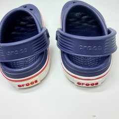 Crocs Crocband Clog Kids Size C7 Navy Blue White Red Sporty Water Shoes