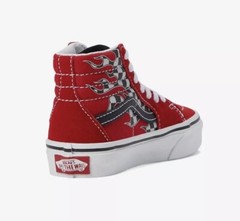 Vans Sk8-Hi Reflect Check Flame Racing Sneaker New Kids SIZES