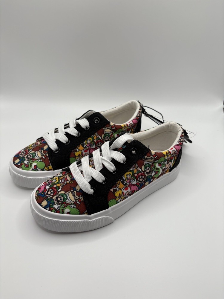 SUPER MARIO BROTHERS Sneakers Kids Unisex Size Multicolored Tennis Shoes Sz 1