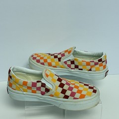 VANS Off the Wall Rainbow Checkerboard Shoes Kids Unisex Youth Size 13 Skater