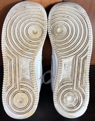 Nike Air Force 1Triple White Low Top Sz 7Y or Womens 8.5