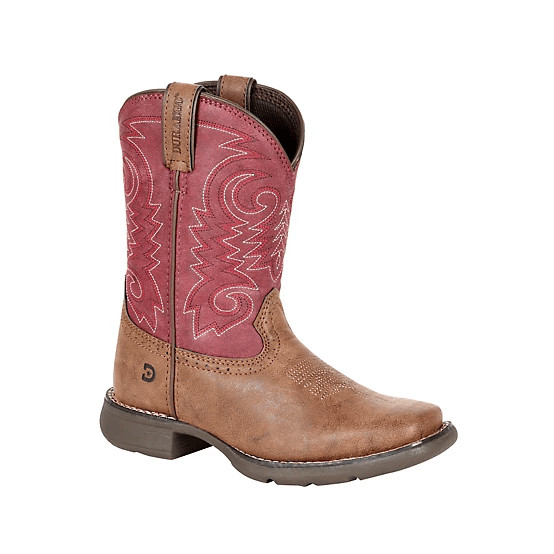 Durango Kid’s Lil‘ Rodeo Briar Brown & Brick Red Western Boot – DBT0222TS