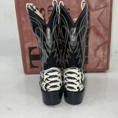 New Children’s Black And White Texas Brand Cowboy Boots. 11.5 11 1/2 D. 24-98