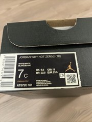 Nike Jordan Why Not Zero.2 Toddler/Kid Sz 7c New