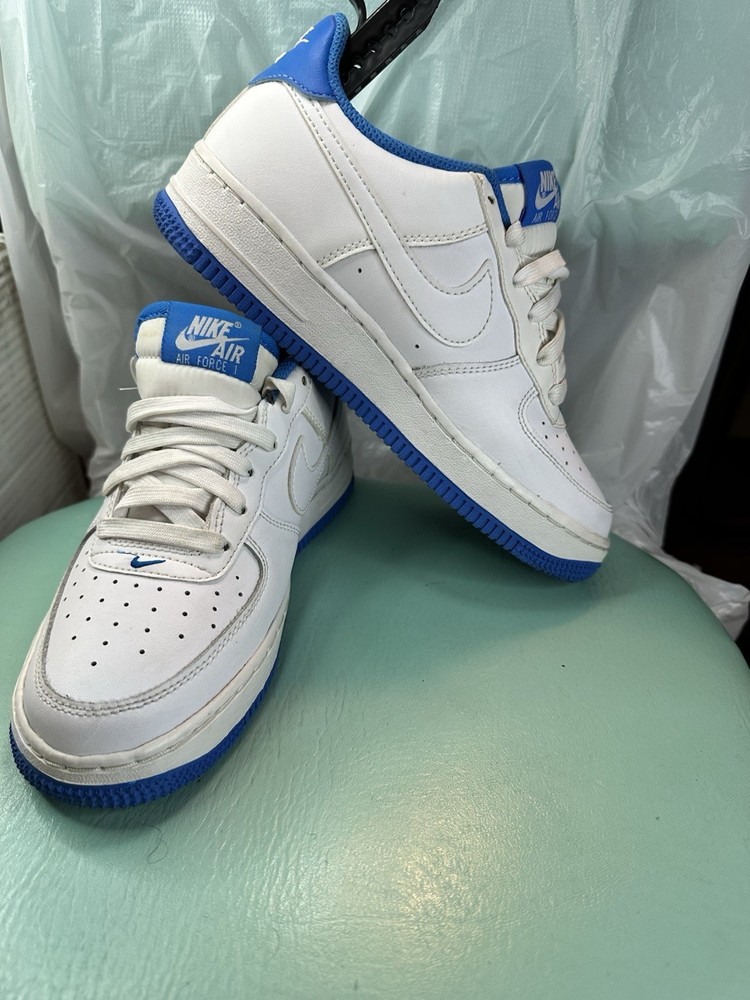 Nike Air Force 1 ’07 ‚White Medium Blue Size 4.5Y Women’s 6 LN bo box 🔥💯🔥