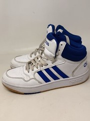 Adidas Post Move Mid Top Cloudfom White & Blue Basketball Shoes Sz 5 Big Kids