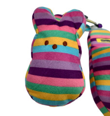 Slippers Peeps Bunny Rabbit Childrens Slip on Striped Medium NWT Easter