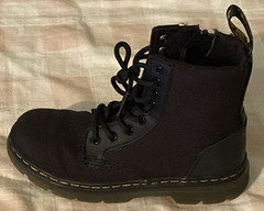 Dr. Martens Youth Combs Canvas/Leather Boot Sz 13 Black