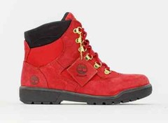 TIMBERLAND JUNIORS 6 IN FIELD BOOTS RED A2JMY. Size 7