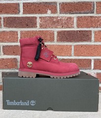 Timberland Junior 6” PREMIUM DK RED Nubuck TB 0A42RR Waterproof Boots. SZ:4