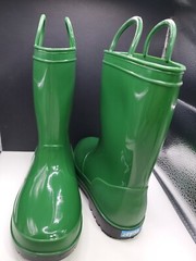 ZOOGS Waterproof Kelly Green Rain Boots Junior Size 1 NEW