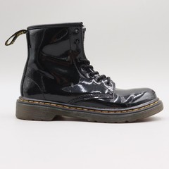 Dr. Martens 1460 J Patent Leather Black 8-Eye Shiny Boots Kids Youth US 2 EU 33