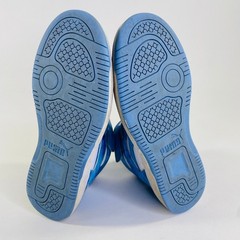 Puma Rebound Joy Mid Blue White Tie Dye Sneakers 395110-01 Kids Size 3.5C