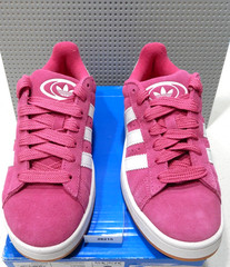 New & Authentic! Adidas Kids CAMPUS 00’s J-Size 5-Fuchsia (Pink) Suede/White