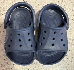 Crocs Navy Blue Open Toe Slip On Shoes Sandals Water Outdoor Toddler Boys 6/7
