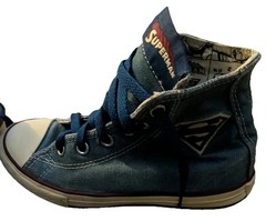 Converse Chucks DC Comics Superman Graphic Print Hi Top Sneaker Youth 13 CTAS