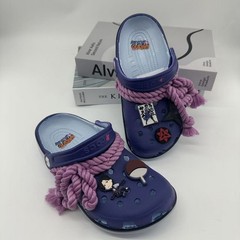 Naruto Crocs Akatsuki Anime Clogs Custom Jibbitz Slip On Sandals Unisex Shoes