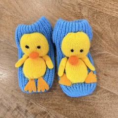 Kids Duck Slipper Sock. Age 3-4years approx. 6.5” long. Size 9-10 toddler