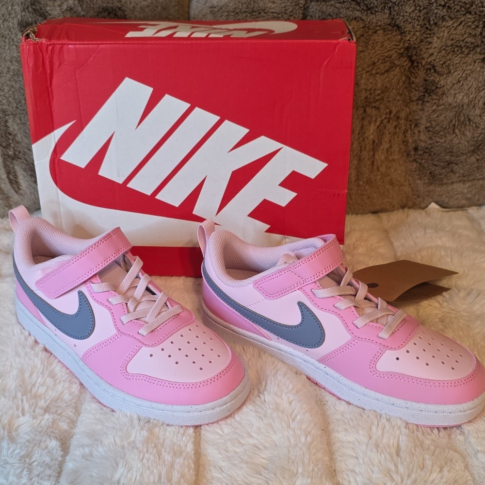 Nike Court Borough Low Recraft (PS) Low Top Hook & Loop Pink/Gray/White 2Y