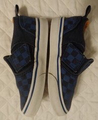 Authenic Off the Wall Vans Blue Multi-color Canvas Sneaker Shoe Toddler Size 6.5