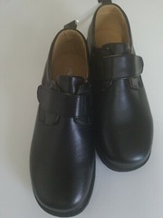 Air Balance Size 3 Child Unisex Strap No Tie Black Shoes