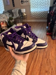 Nike Dunk High Purple/White Leather High Top Lace-Up Youth 6Y DH9751-100