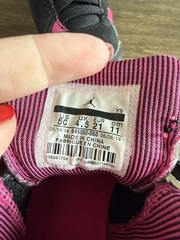 Jordan Flight Toddler High Top Sneaker Black Pink White Hook & Loop US 5C