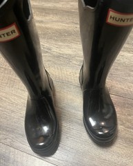 Hunter Original Pull On Big Grab Handle Gloss Rain Boots US 2B/3G
