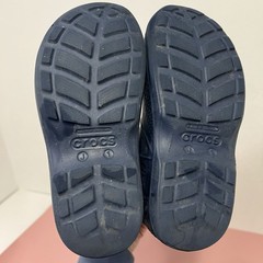 Crocs Handle It Size J1 Rain Boots Youth Waterproof Rubber Shoes Navy Blue