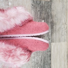 Birkenstock Kaprun Braid Clogs 9 Narrow Inuit Pink Wool Felt Slip On Slipper