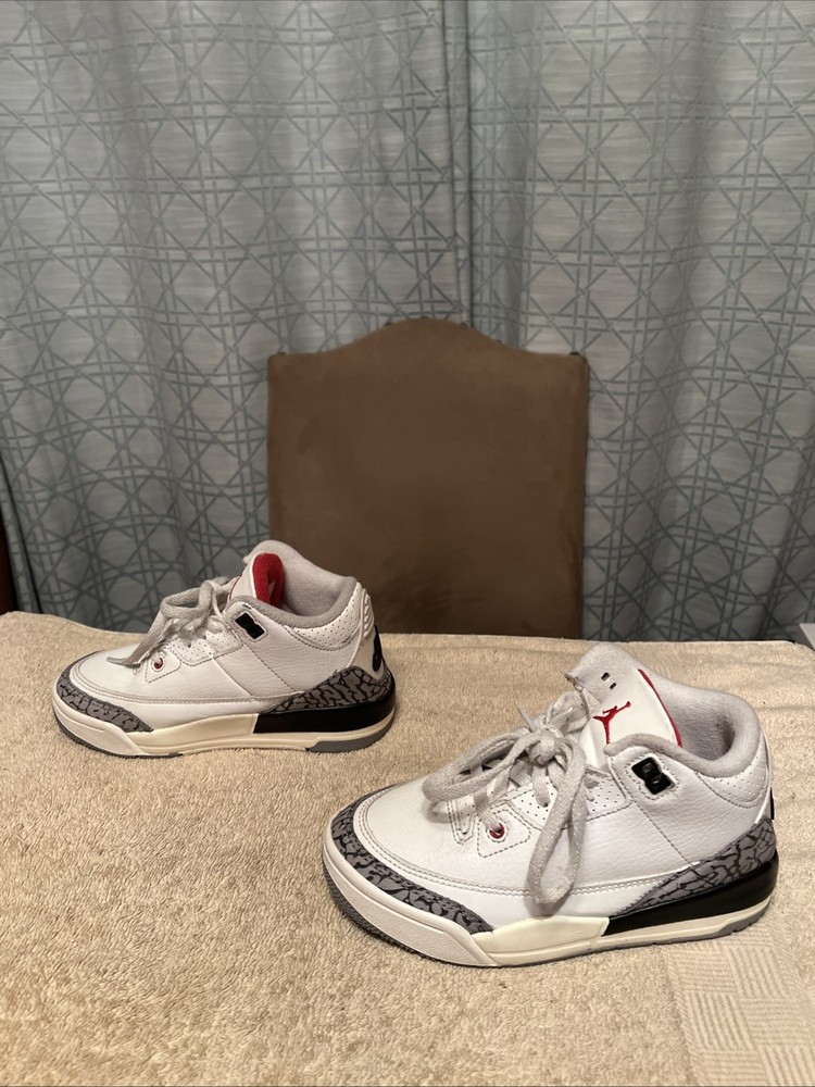 Air Jordan 3 White Cement Reimagined Preschool DM0966-100 AJ3 Size 12 C