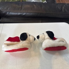 Peanuts SNOOPY Plush Pull On Slippers House Shoes Small (5-6)