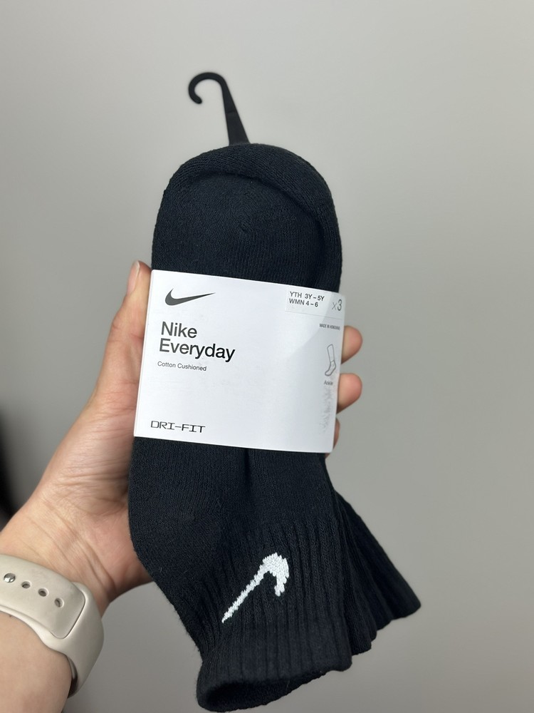 Nike Everyday Kids Dri-Fit Black Sock 3y-5y Unisex New With Tag (packaging)