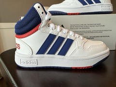 Size 10.5K Adidas Hoops Mid 3.0 K Cloud Wht/Victory Blue/Scarlet GZ9647