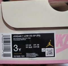 Jordan 1 Retro Low OG SP Travis Scott ‚Tropical Pink‘ (PS) – Size 3Y