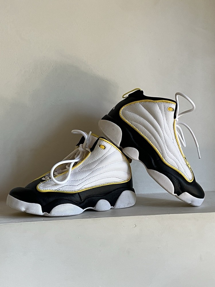 NIKE AIR JORDAN Pro Strong DC7909 107 Pre-School Kids White/Yellow SIZE 2.5Y