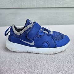 Nike Flex Contact 3 Hook & Loop Sneaker SZ 11.5C Blue Breathable AR4152-400