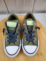 CONVERSE CTAS STREET JUNIOR UNISEX BOYS GIRLS SIZE 13 US OLIVE GREEN