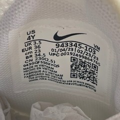 Nike Air Max 270 White Metallic Silver GS Kids Shoes 943345-103 Size 4Y