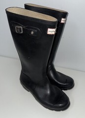 Hunter Kids Original Gloss Rain Boots Size Girls 5 Boys 4 UK 3 Navy Blue Tall
