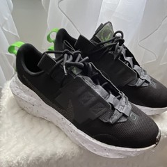 Nike Crater Impact Kids Low Top Mesh Sneakers Lace-Up Black/Gray/Green 6.5