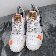 Nike Air Force 1 Just Do It Pack JDI White Black Orange (AO3977-100) 5.5Y/W7