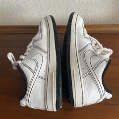 Nike Air Force 1 Low White/Black Contrast Stitching Sneakers Shoes Kids Sz 12c