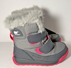 SOREL Whitney II Strap Insualted Waterproof Boots Pink/Gray 192033 Size 7C