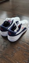 Puma junior size 5c regular, puma smash v2 L Jr. White-peacoat-red.