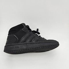 Adidas Hoops 2.0 Kid’s Size 13 Core Black Mid Top Shoes 7602 Sneakers FW7602